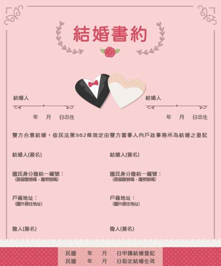 結婚書約,結婚證書,結婚,婚紗攝影,婚宴場地